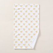 Nœud à paillettes dorées Coquette (Serviette à main)