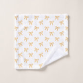 Nœud à paillettes dorées Coquette (Gant de toilette)