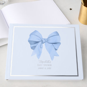 Nœud Bleu Élégant C'est un Garçon Baby Shower Arge