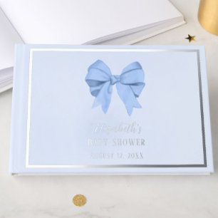 Nœud Bleu Élégant C'est une Fille Baby Shower Arge