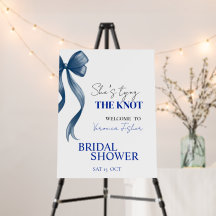 Nœud bleu elle se marie shower de mariage