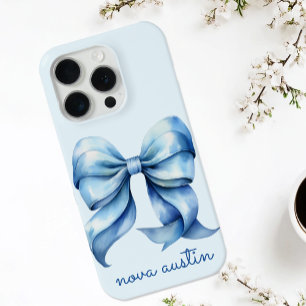 Nœud Bleu Tendance Personnalisé Avec Monogramme de