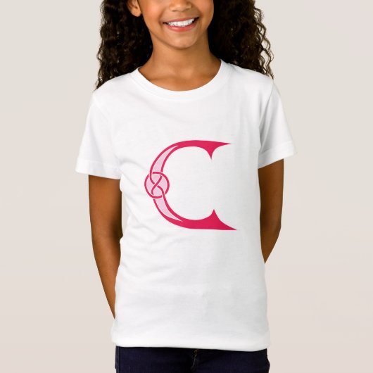 Noeud celtique Alphabet rouge C T-shirt (Devant)
