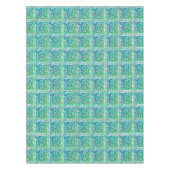 Noeud celtique - Carré bleu vert blanc nappe (Devant)