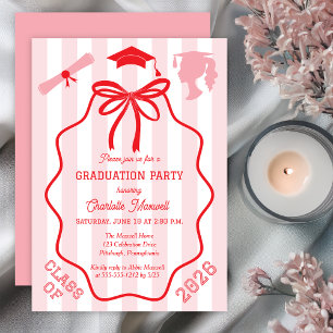 Noeud Coquet   Invitation de Fête de Remise de Dip