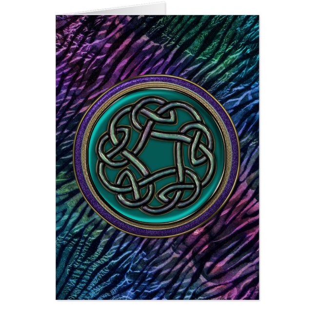 Noeud de Celtic en métal de vert de jade (Devant)
