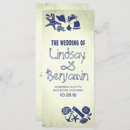 noeud de corde nautique programme de mariage marit (Devant / Derrière)