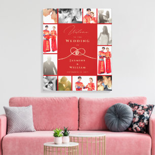 Nœud de double bonheur Toile de photo de mariage c