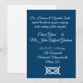 Noeud nautique faire-part de mariage (Devant / Derrière)