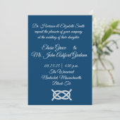 Noeud nautique faire-part de mariage (Debout devant)