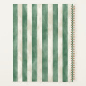 Nœud papillon cœur rayures vert crème (Dos)