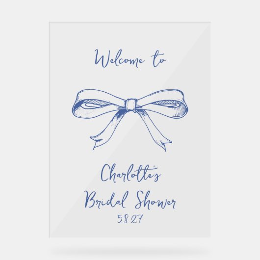 Noeud Papillon Coquette Bleu Mariage Script Main L (Recto)