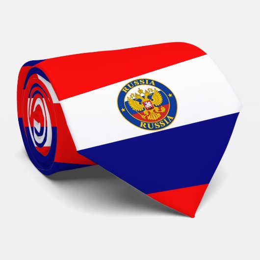 Nœud papillon drapeau de la Russie, cravate drapea (Roulé)
