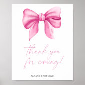 Nœud papillon rose - Merci d'être venu Affiche (Devant)