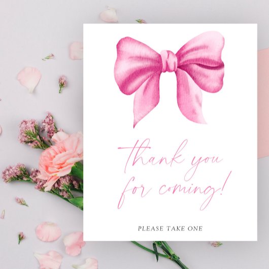 Nœud papillon rose - Merci d'être venu Affiche