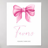 Nœud rose - Affiche des faveurs (Devant)
