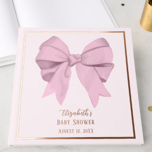 Nœud Rose Élégant C'est une Fille Baby Shower Rose