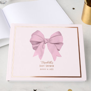 Nœud Rose Élégant C'est une Fille Baby Shower Rose