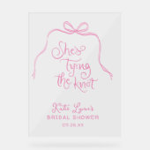 Noeud Rose Simple Mariage Shower (Recto)