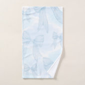 Nœud ruban bleu clair Coquette (Serviette à main)