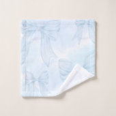Nœud ruban bleu clair Coquette (Gant de toilette)