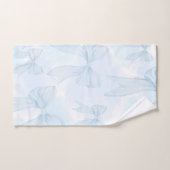 Nœud ruban bleu clair Coquette (Serviette à main)
