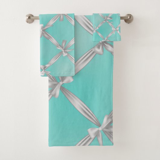 Nœuds Blancs Bleu Œuf de Merle Turquoise (En situation)