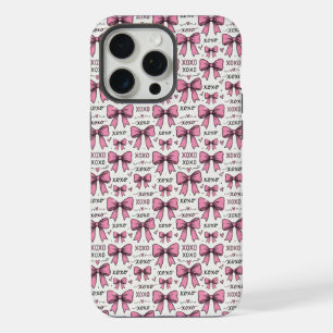 Nœuds roses mignons XOXO Motif Coquette Doodle