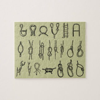 Noeuds, s'accrocher, sûr, cravates, puzzle