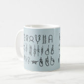 Noeuds, s'accrocher, sûr, cravates, tasse de café (Devant gauche)