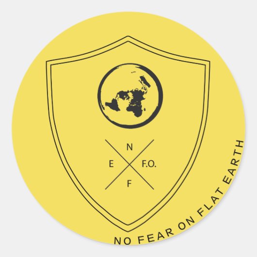 #NOFEARONFLATEARTH LABEL 1 STICKER (Voorkant)