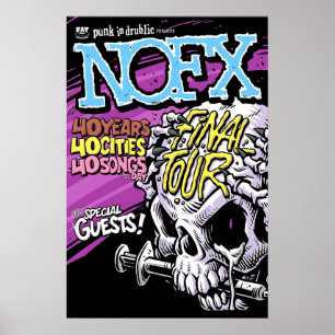 NOFX Final Tour REPRODUCTION Gig Poster Matte Kuns