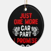 Nog één auto die ik beloof keramisch ornament (Links)