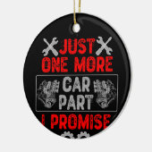 Nog één auto die ik beloof keramisch ornament (Links)