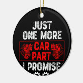 Nog één auto die ik beloof keramisch ornament (Links)