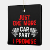 Nog één auto die ik beloof keramisch ornament (Links)