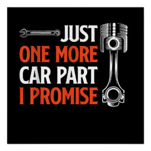 Nog één auto in mijn belofte - autoliefhebber perfect poster