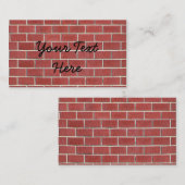 Nog een baksteen in de muur visitekaartje (Voorkant / Achterkant)