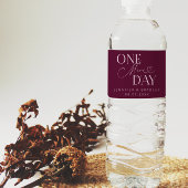 Nog een dag bruiloft repetitie Cranberry Waterfles Etiket