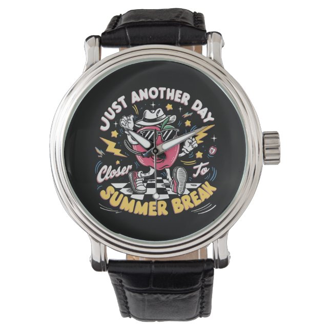 Nog een dag dichter bij de zomervakantie leraar horloge (Voorkant)