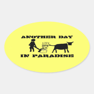 Nog een dag in het paradijs (Leven) Ovale Sticker