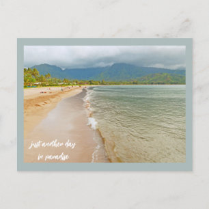 Nog een dag in het strand van Paradise/Kauai Briefkaart