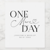 Nog een dag repetitie diner wit wijn etiket (Enkel label)