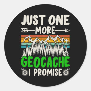 Nog één geocache die ik beloof dat ik grappige Geo Ronde Sticker