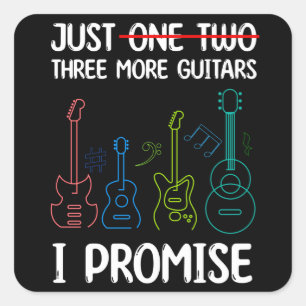 Nog een gitarist die ik beloof dat ik cadeau voor vierkante sticker