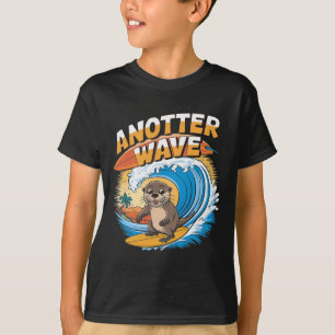 Nog een golf - Grappige surf grap surfende otter T-shirt