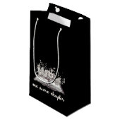 Nog een hoofdstuk boek met bloemen klein cadeauzakje (Voorkant Gekanteld)