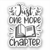 Nog één hoofdstuk boekworm sticker (Voorkant)