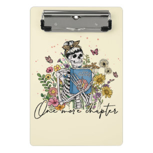 Nog een hoofdstuk Floral Skeleton Mini Klembord