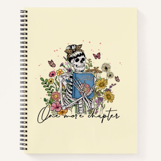 Nog een hoofdstuk Floral Skeleton Notitieboek (Voorkant)